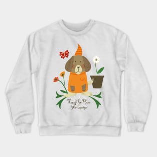 Dog Gnome and Butterfly Crewneck Sweatshirt